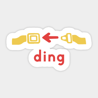 Ding Ding Ding Aviation Seat Belt Sticker